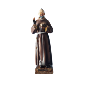 São Padre Pio - em resina (20cm)