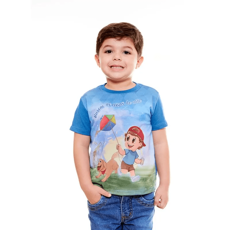 Camiseta infantil Buscai as coisas do Alto