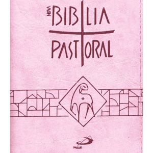 Nova Bíblia Pastoral - Média - Zíper Rosa (1)