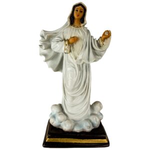 Imagem de resina nossa senhora rainha da paz 20cm